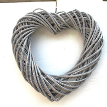Load image into Gallery viewer, Distressed Rattan Large Grey Heart
