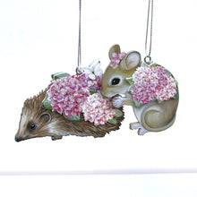 Load image into Gallery viewer, Pink Hydrangea Mouse &amp; Hedgehog
