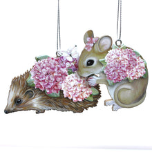 Load image into Gallery viewer, Pink Hydrangea Mouse &amp; Hedgehog
