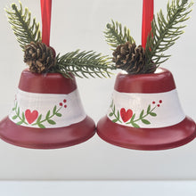 Load image into Gallery viewer, Red Scandi Tin Bell
