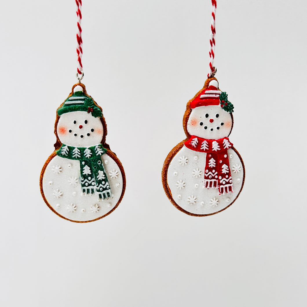Gingerbread Resin Snowman Set