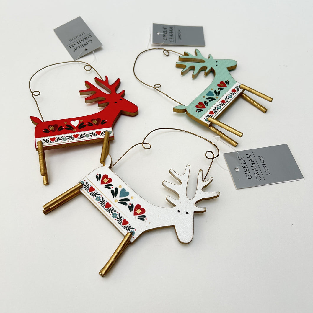 Alpine Wooden Reindeer Set