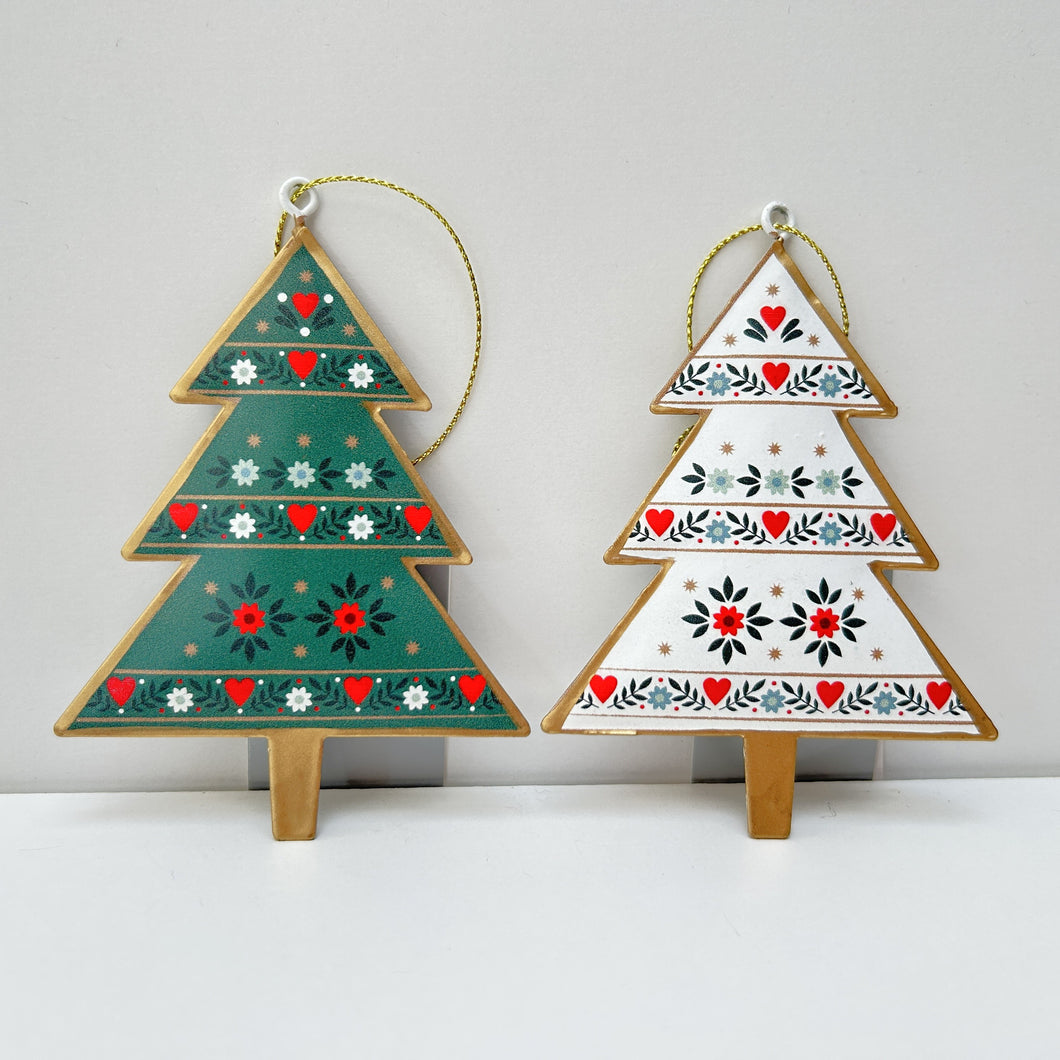 Alpine Tin Christmas Tree Set
