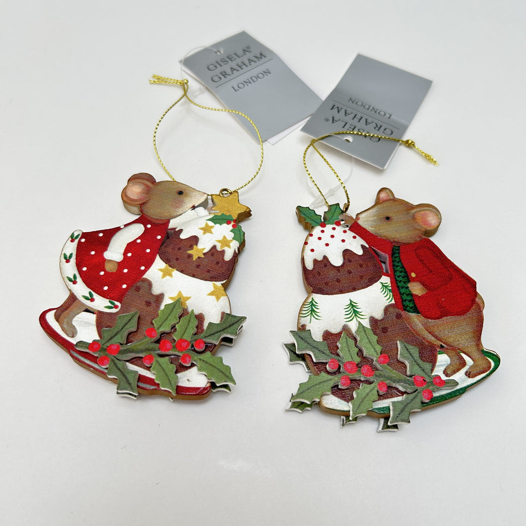 Holly & Alfie Christmas Pudding Decoration Set