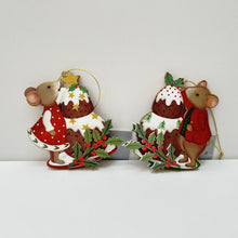 Load image into Gallery viewer, Holly &amp; Alfie Christmas Pudding Decoration Set
