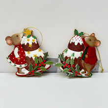 Load image into Gallery viewer, Holly &amp; Alfie Christmas Pudding Decoration Set
