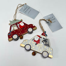 Load image into Gallery viewer, Santa Car with Cat &amp; Dog Set
