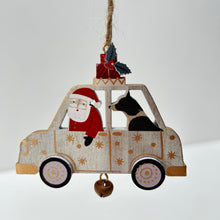 Load image into Gallery viewer, Santa Car with Cat &amp; Dog Set
