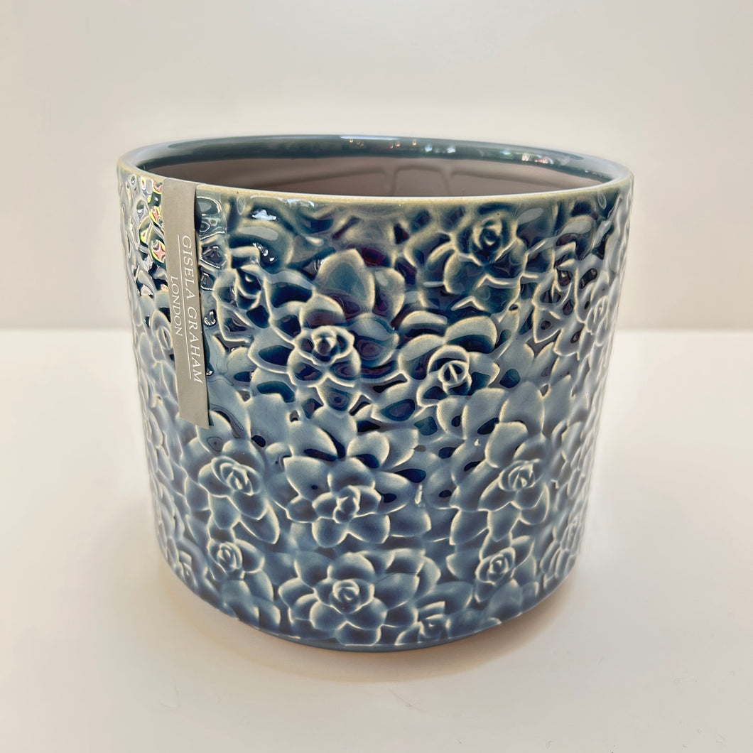 Navy Succulents Navy Plant Pot