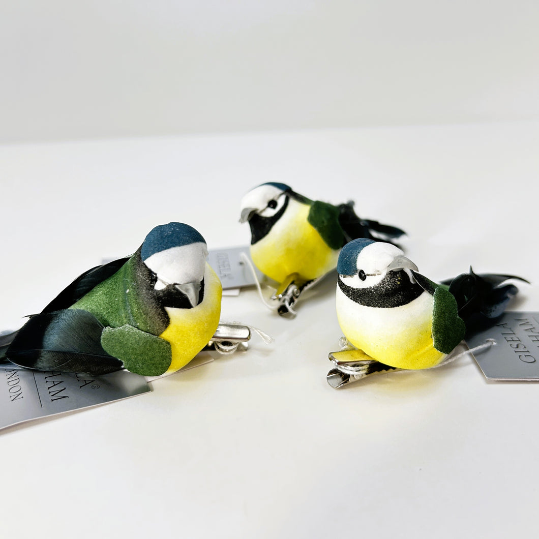 Blue Tit Bird Clip Set