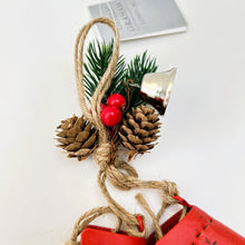 Load image into Gallery viewer, Red Metal Ice Skates
