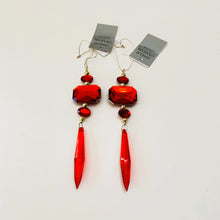 Load image into Gallery viewer, Red Diamante Icicle Drop Set
