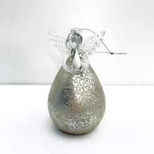 Load image into Gallery viewer, Mottled Silver Glass LED Angel
