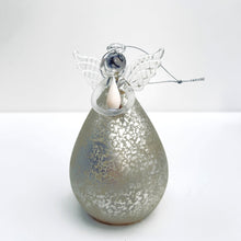 Load image into Gallery viewer, Mottled Silver Glass LED Angel
