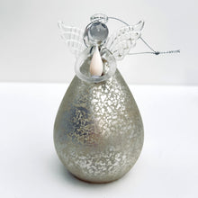 Load image into Gallery viewer, Mottled Silver Glass LED Angel
