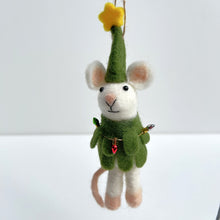 Load image into Gallery viewer, Mouse in Christmas Tree with Lights
