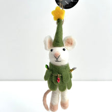 Load image into Gallery viewer, Mouse in Christmas Tree with Lights
