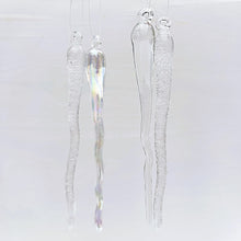 Load image into Gallery viewer, Glass Icicle Christmas Decorations
