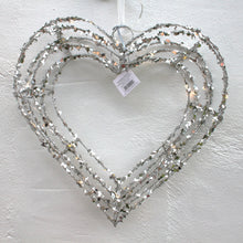 Load image into Gallery viewer, Large Silver Metal LED Heart
