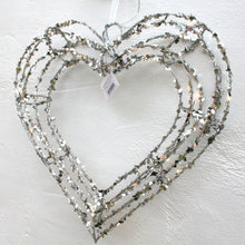 Load image into Gallery viewer, Large Silver Metal LED Heart
