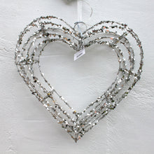 Load image into Gallery viewer, Large Silver Metal LED Heart
