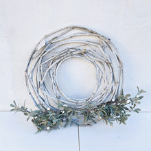 Load image into Gallery viewer, Large Grey Hoop Mistletoe &amp; Berry Wreath
