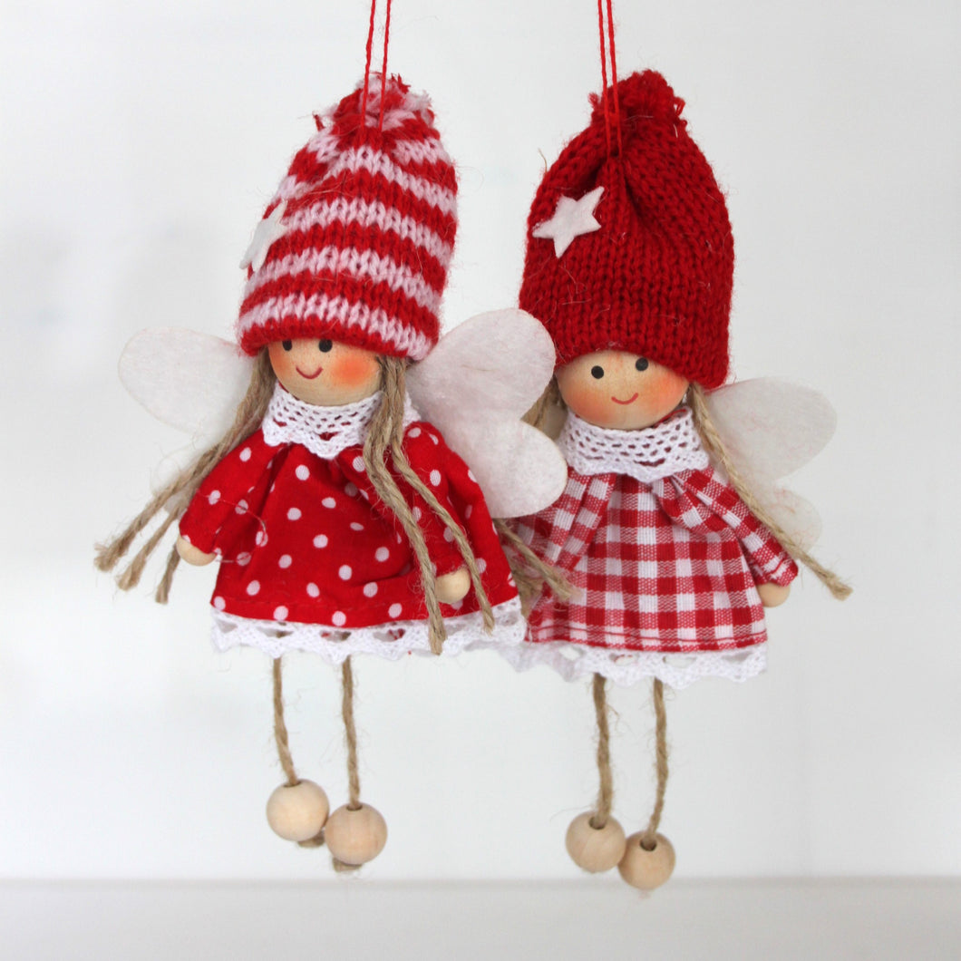 Scandi Red & White Angels