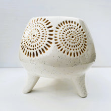 Load image into Gallery viewer, Sunburst Mustard Footed Ceramic Planter
