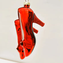Load image into Gallery viewer, Red Ruby Glass Slipper Bauble
