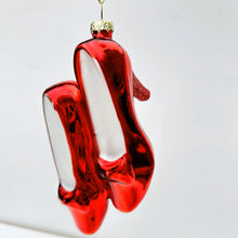 Load image into Gallery viewer, Red Ruby Glass Slipper Bauble
