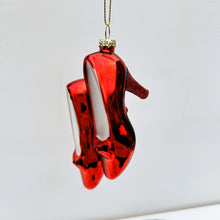 Load image into Gallery viewer, Red Ruby Glass Slipper Bauble
