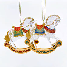 Load image into Gallery viewer, Wooden Rocking Horse with Saddle Set
