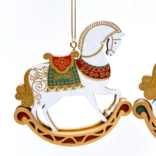 Load image into Gallery viewer, Wooden Rocking Horse with Saddle Set
