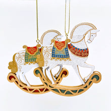 Load image into Gallery viewer, Wooden Rocking Horse with Saddle Set
