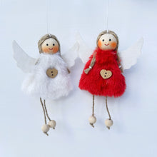 Load image into Gallery viewer, Scandi Red &amp; White Angels with Buttons
