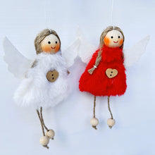 Load image into Gallery viewer, Scandi Red &amp; White Angels with Buttons
