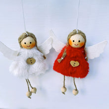 Load image into Gallery viewer, Scandi Red &amp; White Angels with Buttons
