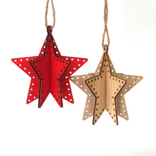 Load image into Gallery viewer, Wooden 3D Star Set
