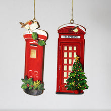 Load image into Gallery viewer, London Telephone &amp; Post Box Wood Decorations
