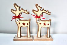 Load image into Gallery viewer, Wooden Reindeer With Bells
