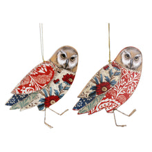 Load image into Gallery viewer, Wooden Christmas Owl Set
