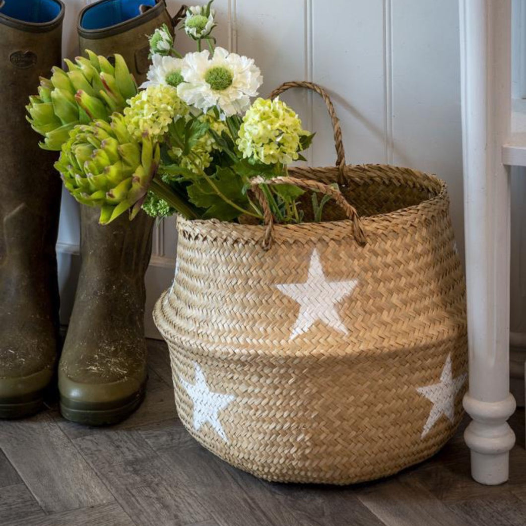 White Star Seagrass Basket