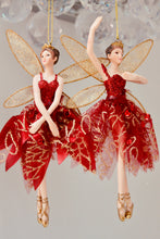 Load image into Gallery viewer, Red and Gold Christmas Fairy
