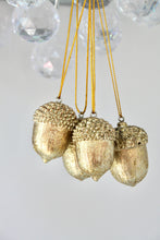 Load image into Gallery viewer, Gold Acorn Mini Christmas Tree Decorations
