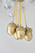 Load image into Gallery viewer, Gold Acorn Mini Christmas Tree Decorations
