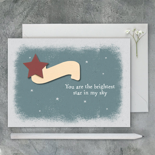 You are the brightest star in my sky' Greetings Card