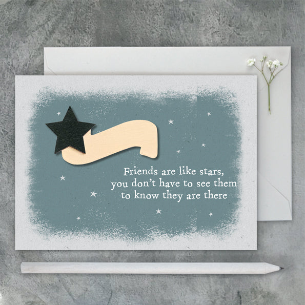 Friends are like stars..' Greetings Card