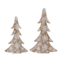Load image into Gallery viewer, Natural Wood Snowflake Christmas Tree Set
