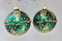 Load image into Gallery viewer, Matt Teal Glass Bauble
