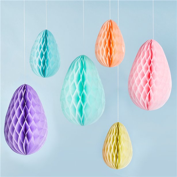 Set of Honeycomb Easter Eggs